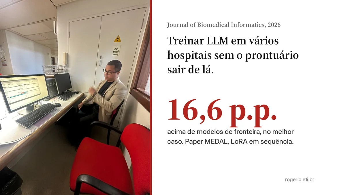 LLM treinado em vários hospitais sem o dado sair: o paper MEDAL